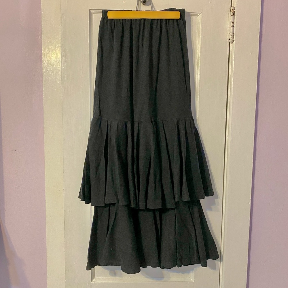 Blue Fish black layered maxi skirt.